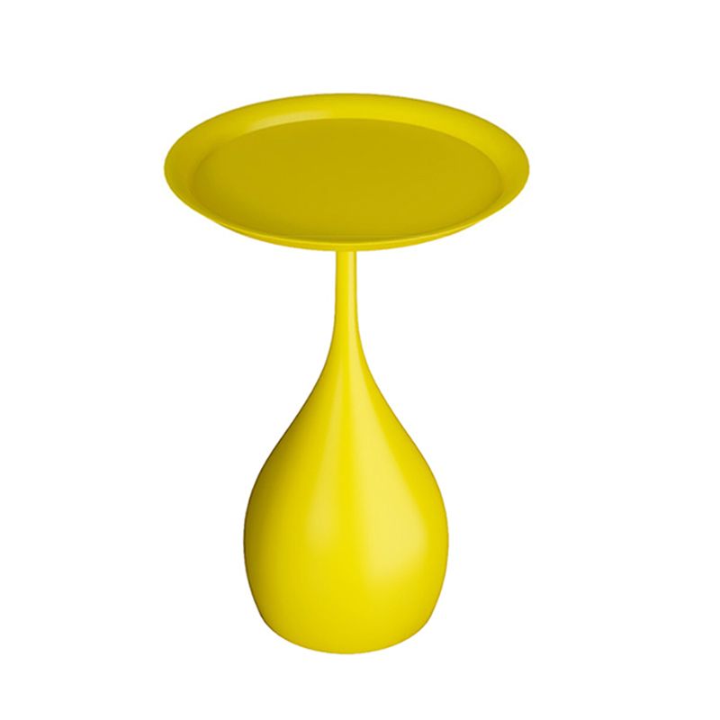 Round Metal Pedestal Side Table Mid-Century 23.6" Tall Corner Table