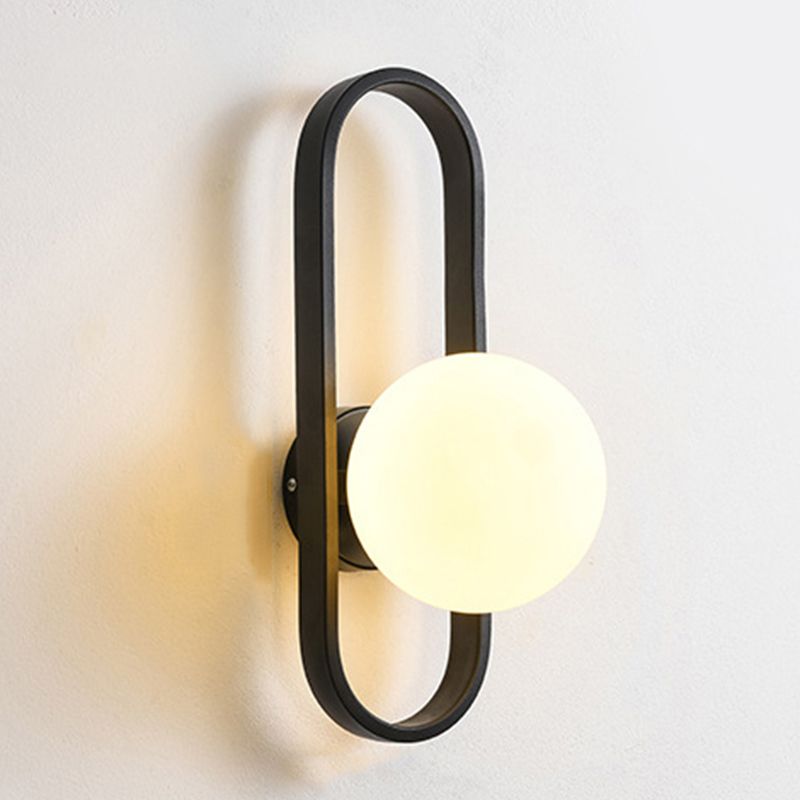 Éclair mural de la teinte en verre style moderne à 1 lumière luminaire mural