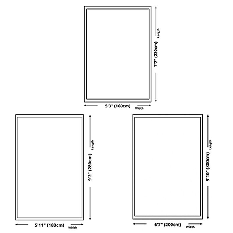 Contemporary Geometric Print Carpet Polyester Rug Stain Resistant Area Carpet for Home Decoration