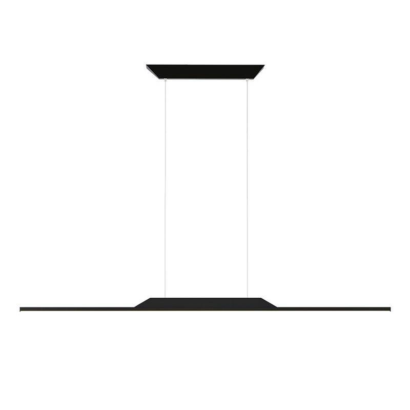 Linear Shape Metal Island Chandelier Modern Style 1-Light Island Ceiling Light