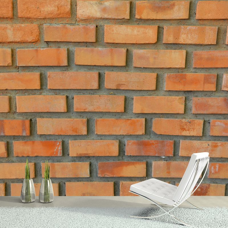 Retro Style Brick Wall Mural Moisture Resistant for Home Decor, Made to Measure