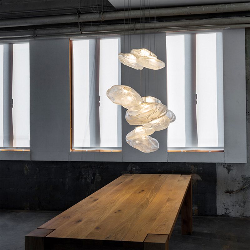 Style moderne suspendu éclairage de pendentif en verre créatif pour le salon