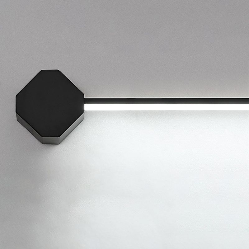 Minimaliste moderne de style minimaliste linéaire lumineux lumineux en métal 1 lumière lumineuse légère