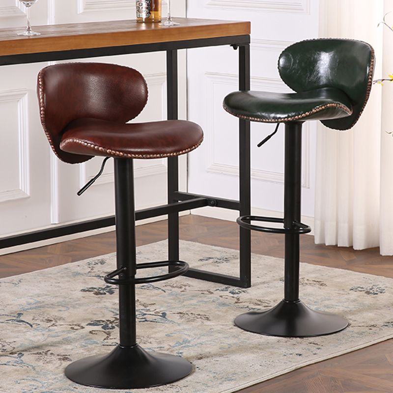 Modern Liftable Bar-stool PU Leather Counter Bar Stool with Metal Legs for Bristol