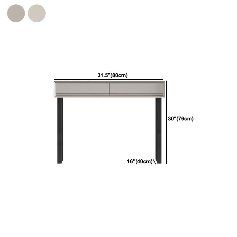 Modern Grey/Beige Vanity Tables Wood and Metal Vanity Makeup Table Set