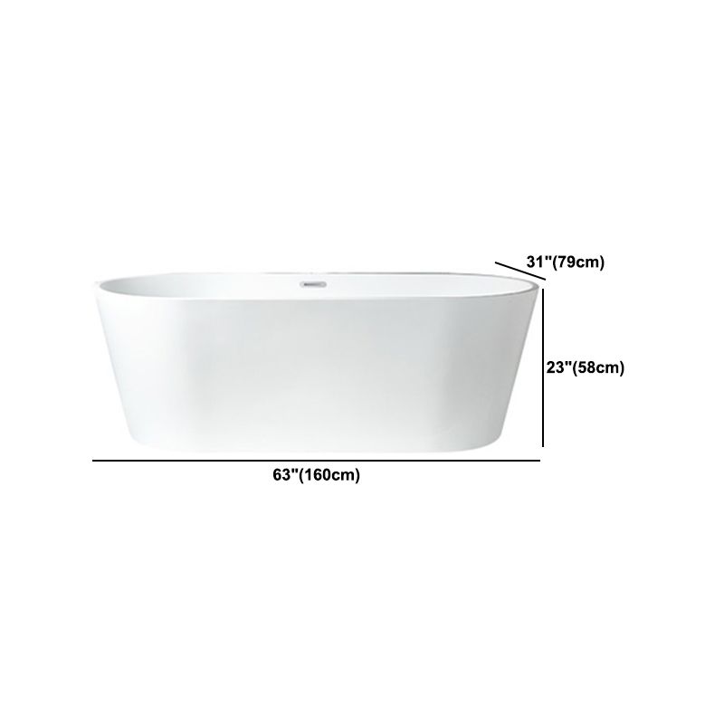 Modern Acrylic Bath Tub Freestanding Matte Finish Bathtub for Home