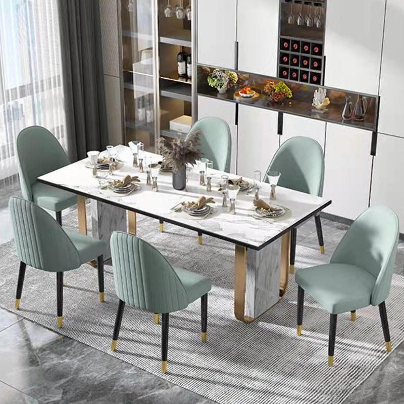 Oak Wood Glam Dining Chair Matte Finish Solid Back Side Chair