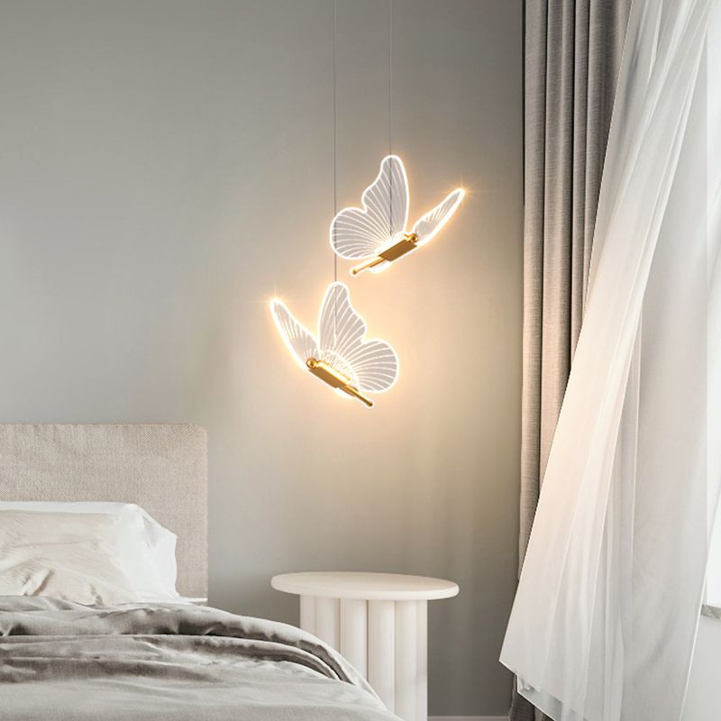 Vlindervormige suspensie hanger eigentijdse hangende hanglampen voor slaapkamer