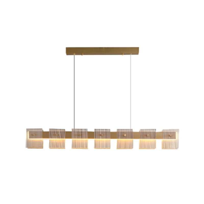 Glass Island Pendant Modern Style Island Light Fixtures for Dining Room