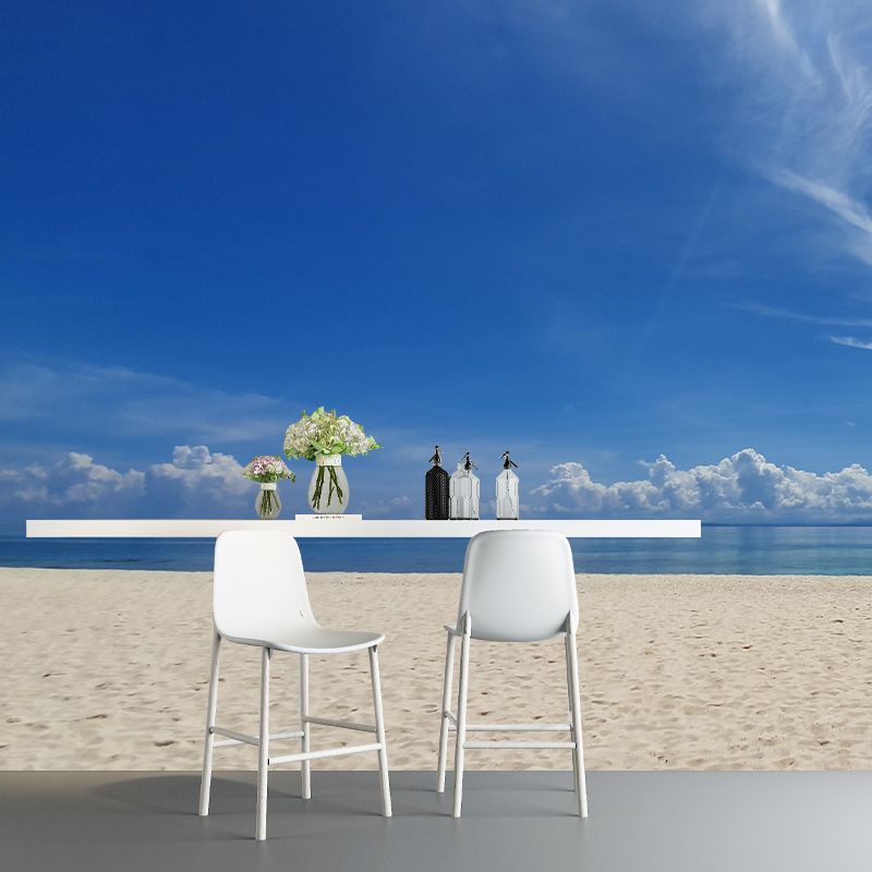 Environmental Photography Sea Beach Mural Wallpaper Drawing Room Wallpaper