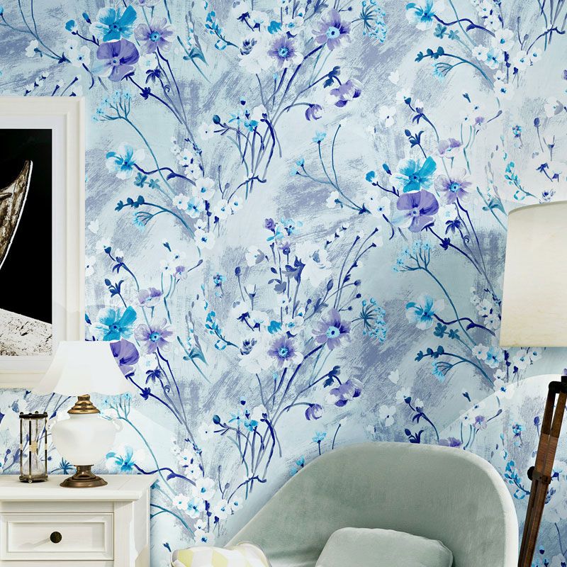 Contemporary Wallpaper Roll Garden Blossom Non-Pasted Wall Decor, 20.5-inch x 33-foot