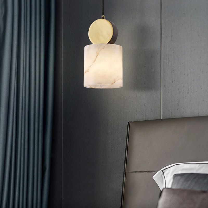 Lámpara colgante de comedor Contemporáneos de techo de techo de mármol múltiple de bulbo