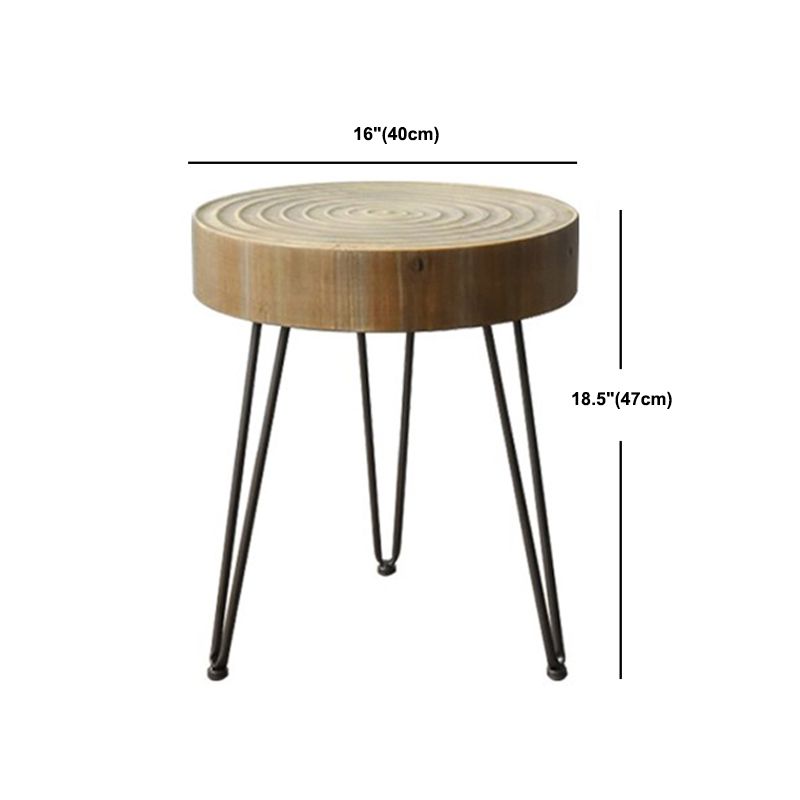 Scandinavian 3 Legs Coffee Table Round Wooden Cocktail Table for Living Room