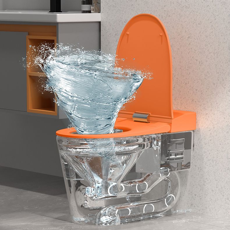 Modern Floor Mount Toilet Bowl Siphon Jet Skirted Toilet with Seat for Bathroom