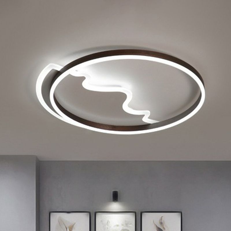 Anneau en acrylique, éclairage encastré, café minimaliste, luminaire LED pour salon