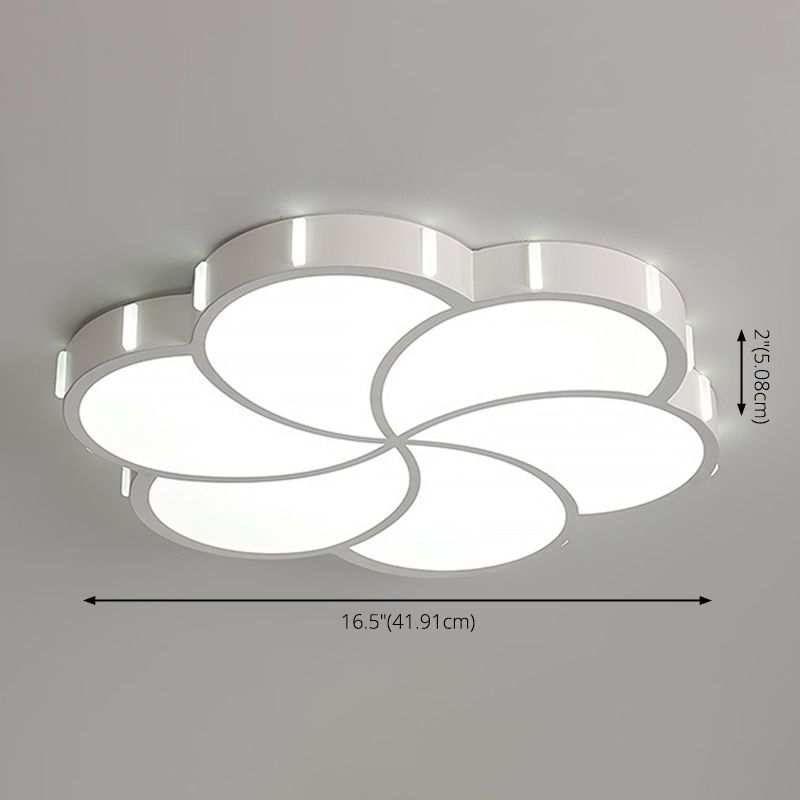 Einfachheit LED Decke Flush Mount Weiß geometrische Flush Licht mit Acryl Schatten für Wohnzimmer