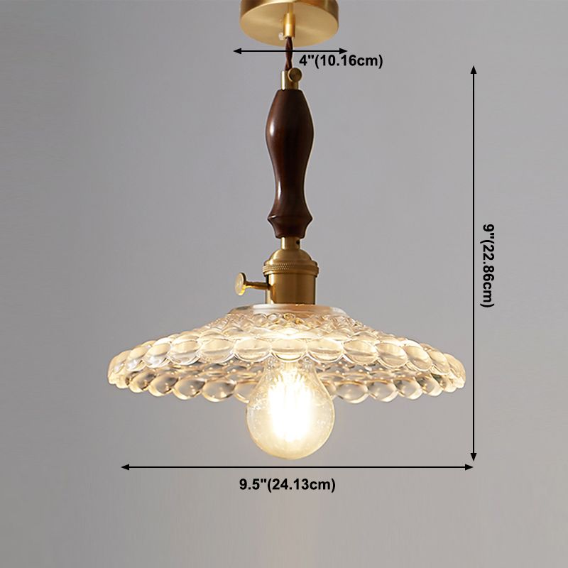 Coppa di vetro Copertura Ombra appeso Luci sospese in stile industriale 1 lampada appesa alla luce per camera da letto
