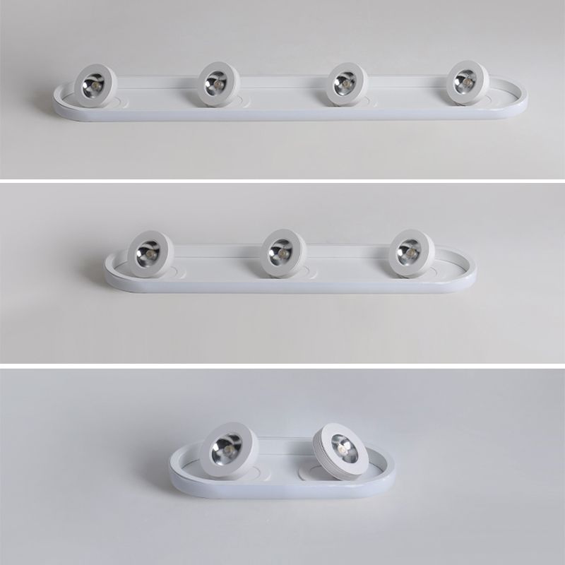 Plafonnier LED réglable à 4 lumières, avec têtes d'éclairage sur rail linéaire en aluminium, de Style moderne, pour salon