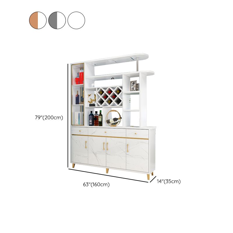 Modern 78.74" H Cabinet with Door Wooden Accent Cabinet with Drawer