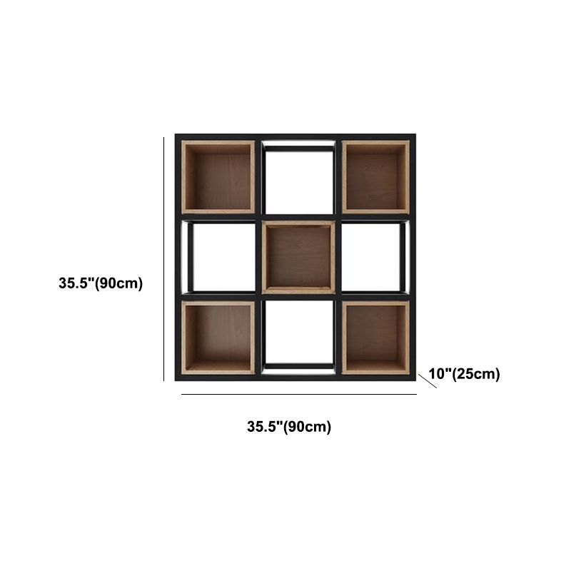 Modern Style Bookcase Wall Mounted Pine Wood Bookshelf for Home Office