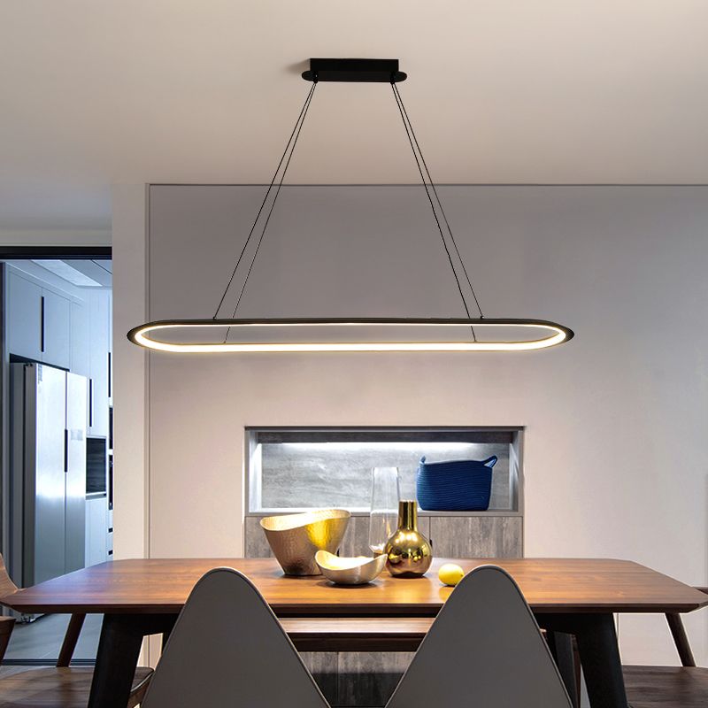 Linéaire de forme île Lumière moderne Métal d'éclair