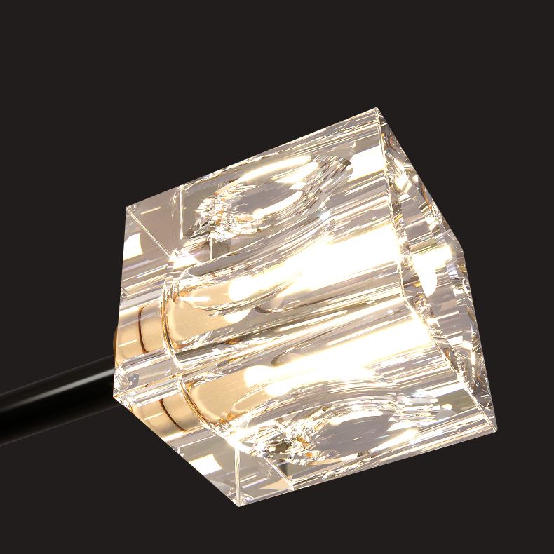 Lámparas colgantes modernas de la isla restaurante múltiples restaurantes colgantes con sombra de cristal de cubos