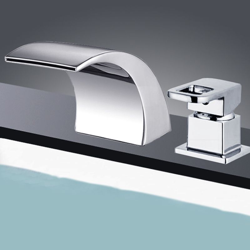 Modern Brass Roman Bathtub Faucet Waterfall Spout Tub Faucet