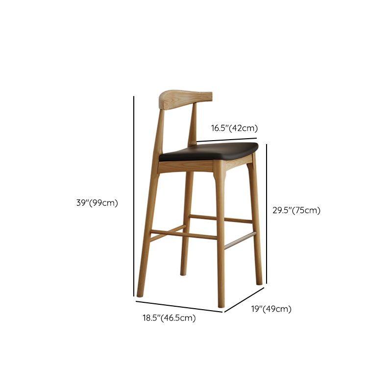 1/2/3 Pieces Counter Height Pub Set in Full Natural with Solid Wood