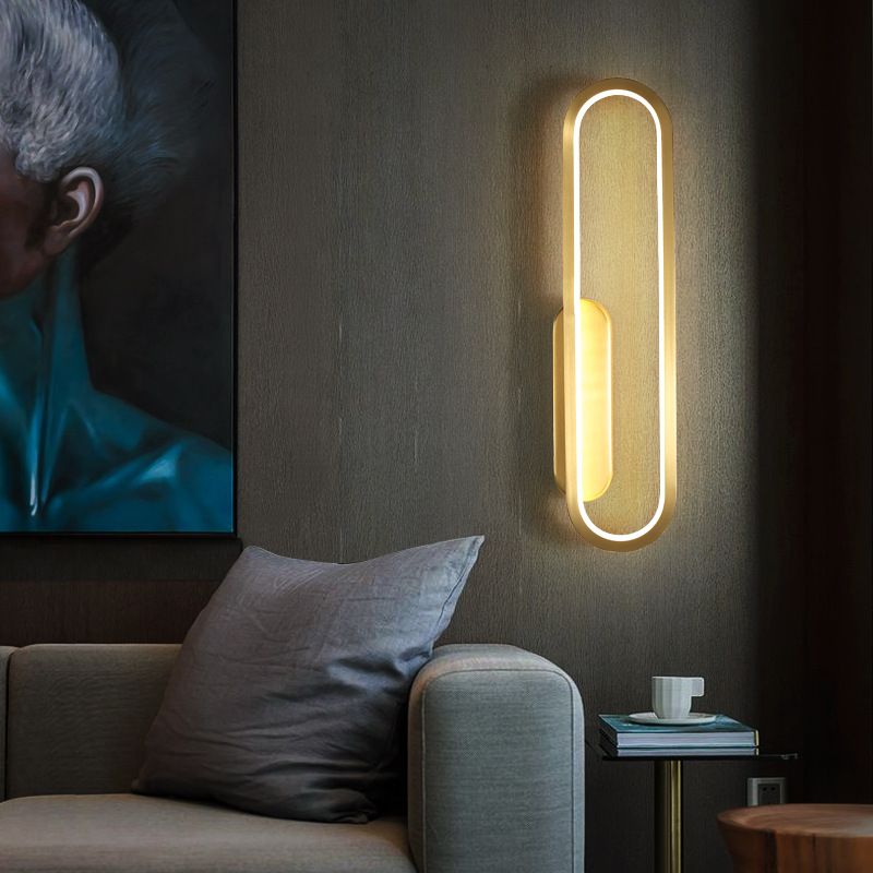 Ovale Wandleuchte moderne Wandleuchte Metall 1 Lichtleuchte Leuchte