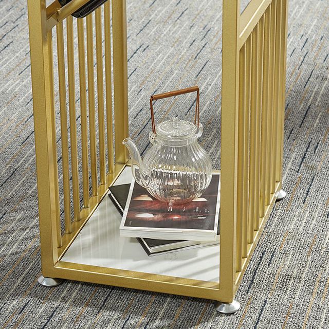 Luxury Marble Rectangle Bar Table Set 1/2 Pieces Counter Table with High Stools