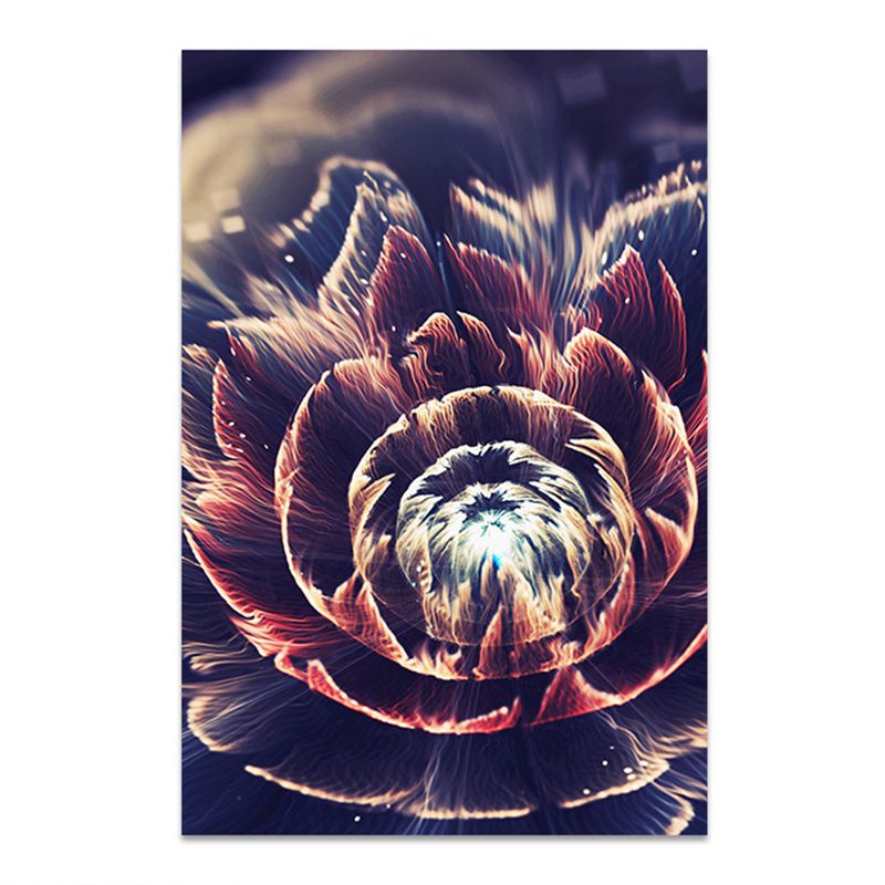 Blue Contemporary Rug Polyester Abstract Print Rug Washable Rug for Drawing Room