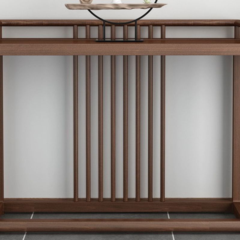 30.71-inch Tall Console Table Solid Wood Accent Table with Shelf