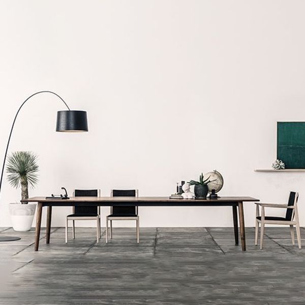 Contemporary Rectangle Dining Table Solid Wood 4 Legs Furniture for Dining Room