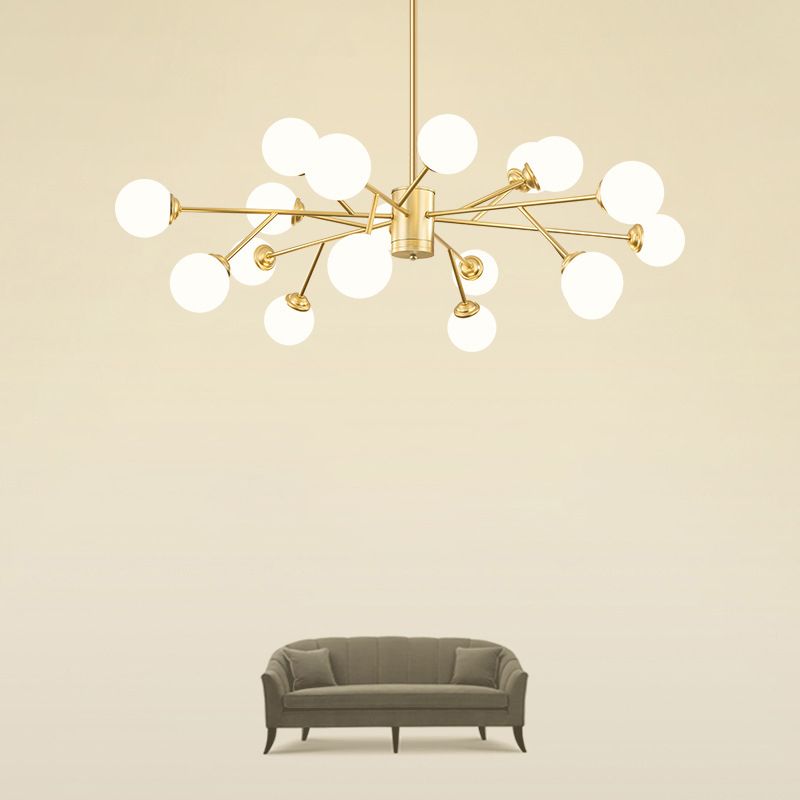 Stile di minimalismo nordico Molecolare lampadario bianco a sfera di vetro a sfera per il soggiorno dell'illuminazione