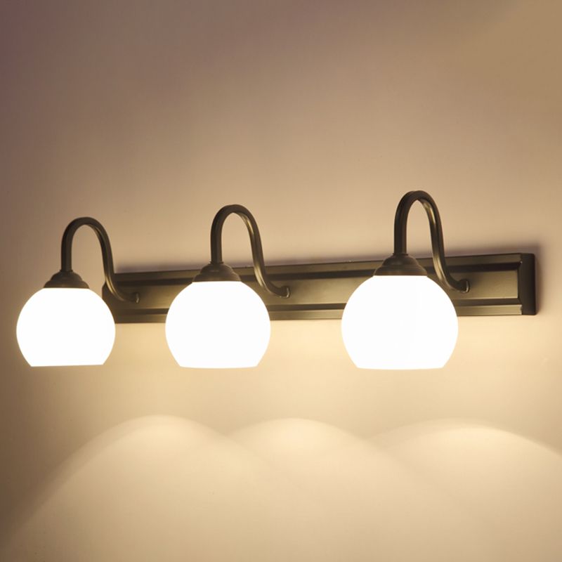 Simplicità vintage Global Vanity Sconce Lights Milk Glass Wall Monte Funtura per bagno