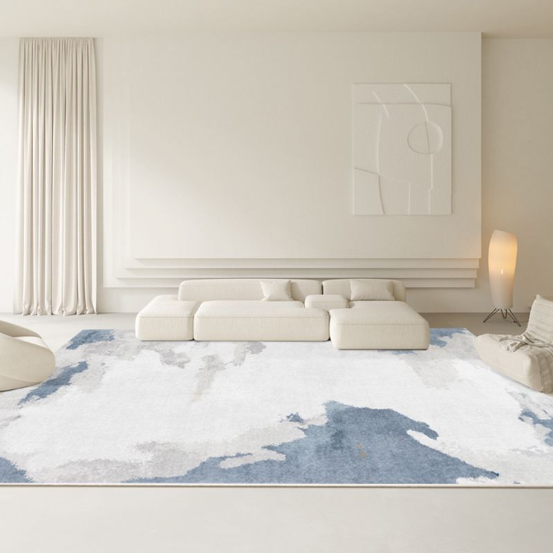Abstract Gradient Color Rug Polyester Indoor Rug Non-slip Carpet for Living Room and Bedroom