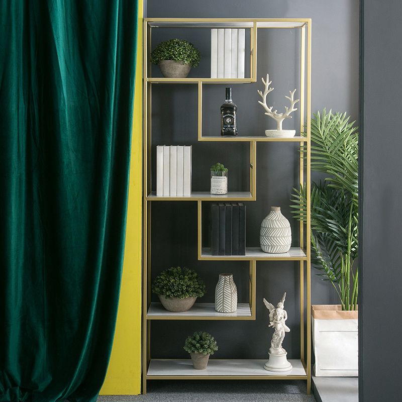 Etagere Modern Style Bookcase Metal Bookshelf for Home Office