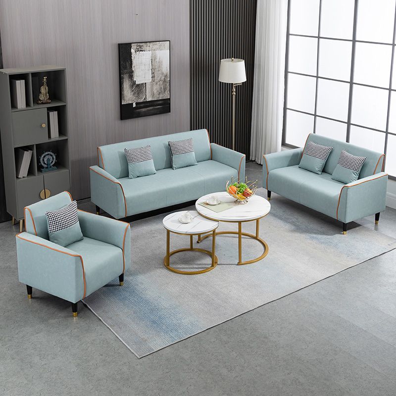 25.59" Wide Faux Leather Loveseat Square Arm Sofa for Living Room