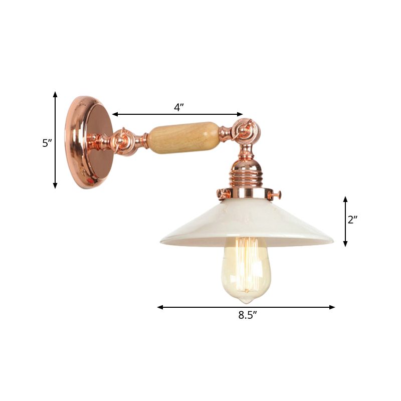 Rosegold Ein leichter Leuchten Licht Industrial Opal Glasskegel Schattenbeleuchtung Leuchte