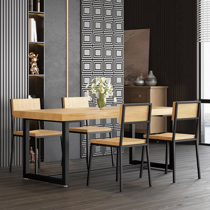 Modern Dining Set 1/2/5 Pieces Rectangle Pine Wood Dining Table for Dining Room