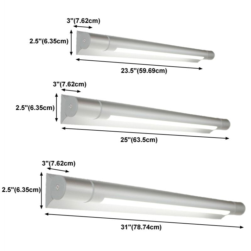 MODERNO SPROGNO SILVER SPECCHIO LUCE LED VAITY LEDITÀ LA VANITÀ con tonalità di plastica per il bagno