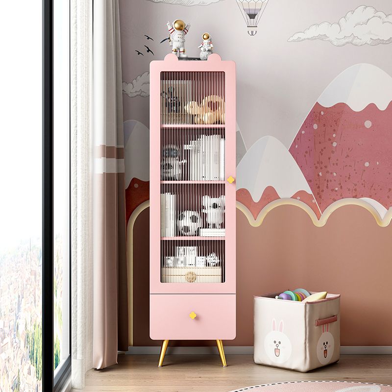 Contemporary Bookcase Closed Back Vertical Shelf Bookcase with Drawer Storage