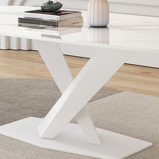 Modern Pedestal Dining Table Rectangle Stone Dining Table for Dining Room