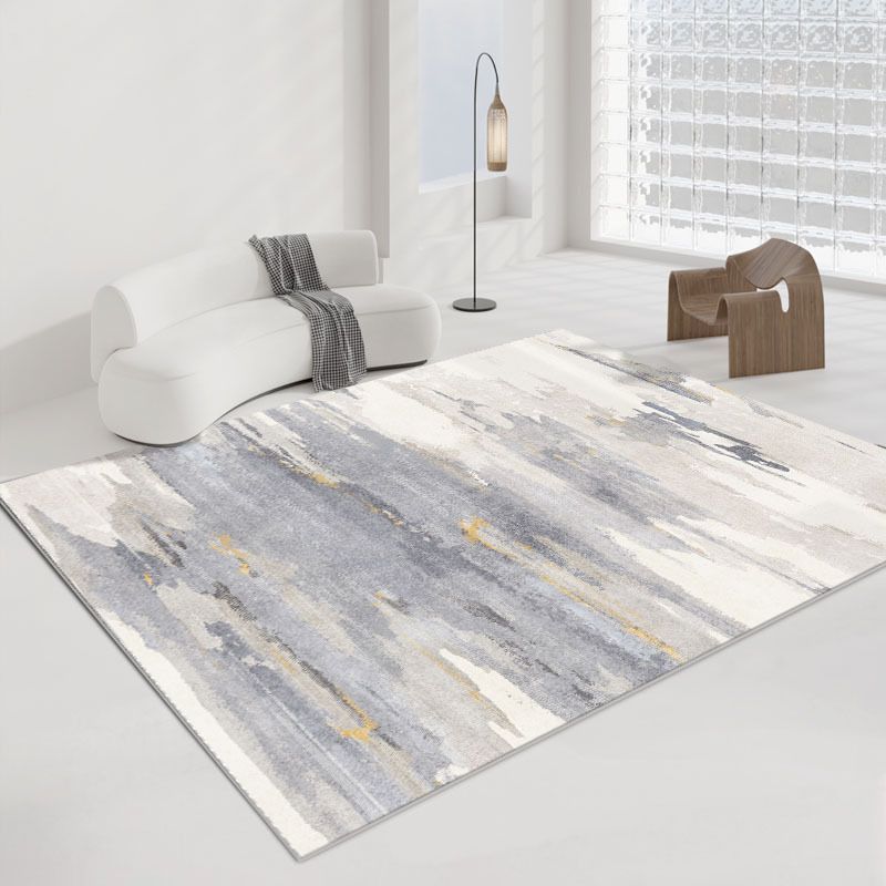 Abstract Gradient Color Rug Polyester Indoor Rug Non-slip Carpet for Living Room and Bedroom