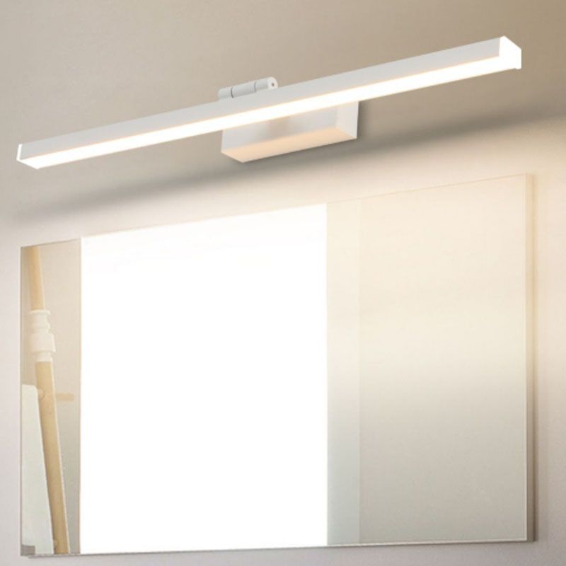 Modern Simplicity LED Wall Light Linear Shape Mirror Wall Lamp in White