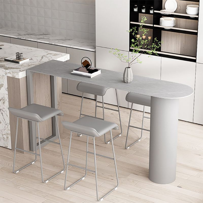 Leather Bar Stool Modern Backless Counter Stool for Home Use