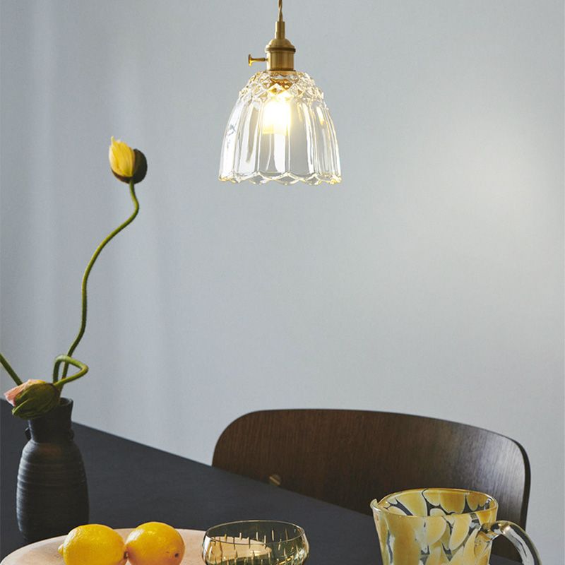 Lampada a sospensione a sospensione a testa singola ottone per cucina il ristorante da cucina