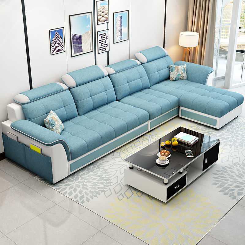 Scandinavian Pillow Top Arm Sofa with Storage and Ottoman Included