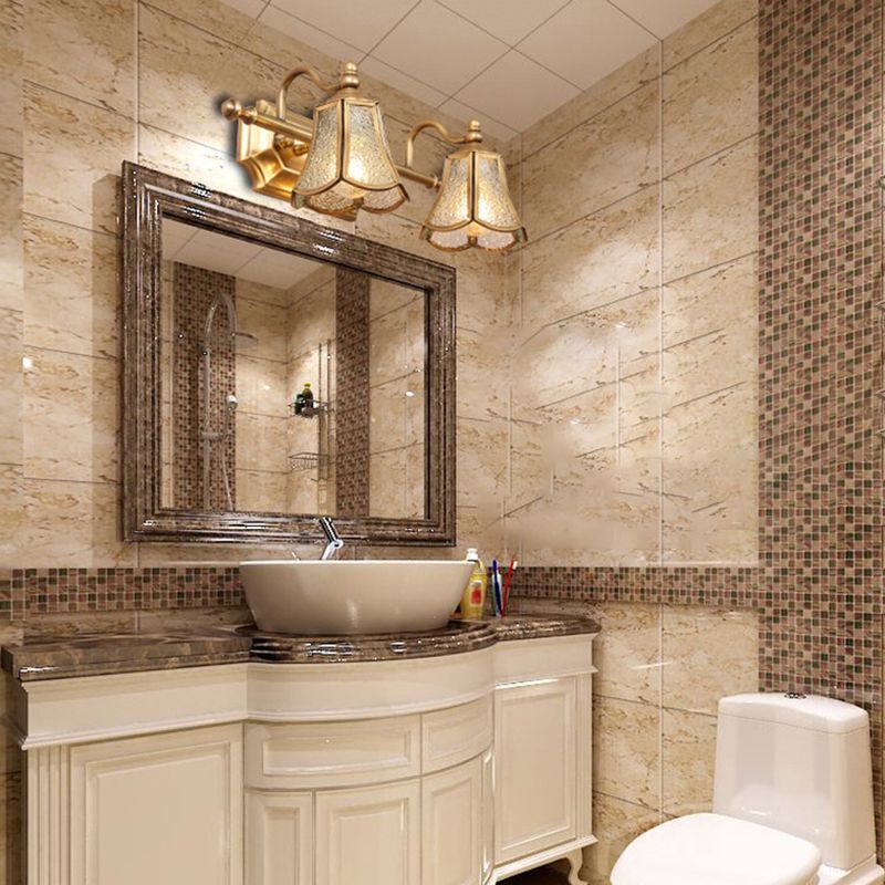 Postmodern Simplicity Bell Vanity Sconce Lights Water Glass Wall Mount Light Fixture for Bathroom