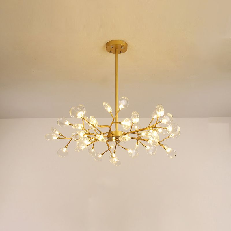 Lumo a forma di foglia Light Modernista Metalista LED LED Brass Aione dell'illuminazione a sospensione